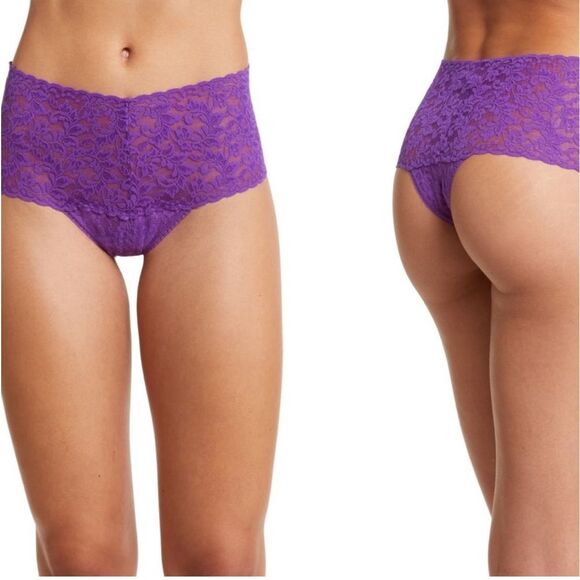 3) NEW hanky panky retro high rise thong lace panties - Picture 2 of 7